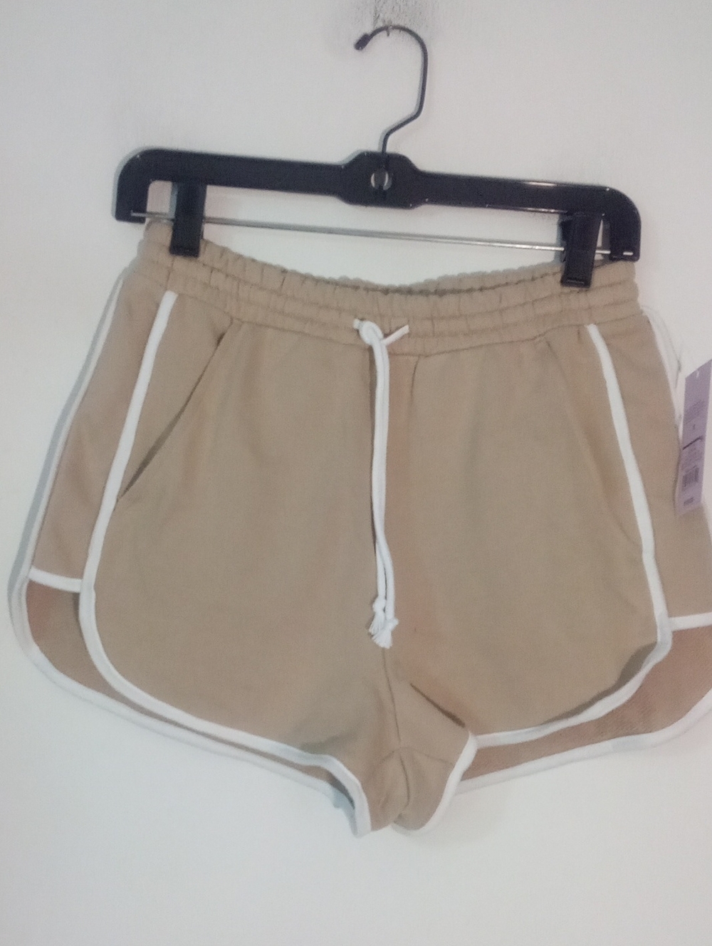 * Wild Fable Casual Drawstring Tie Shorts in Beige with White Trim Small NWT